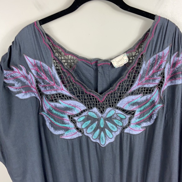 Sweet by Miss Me Embroidered Romper size L - Picture 8 of 11